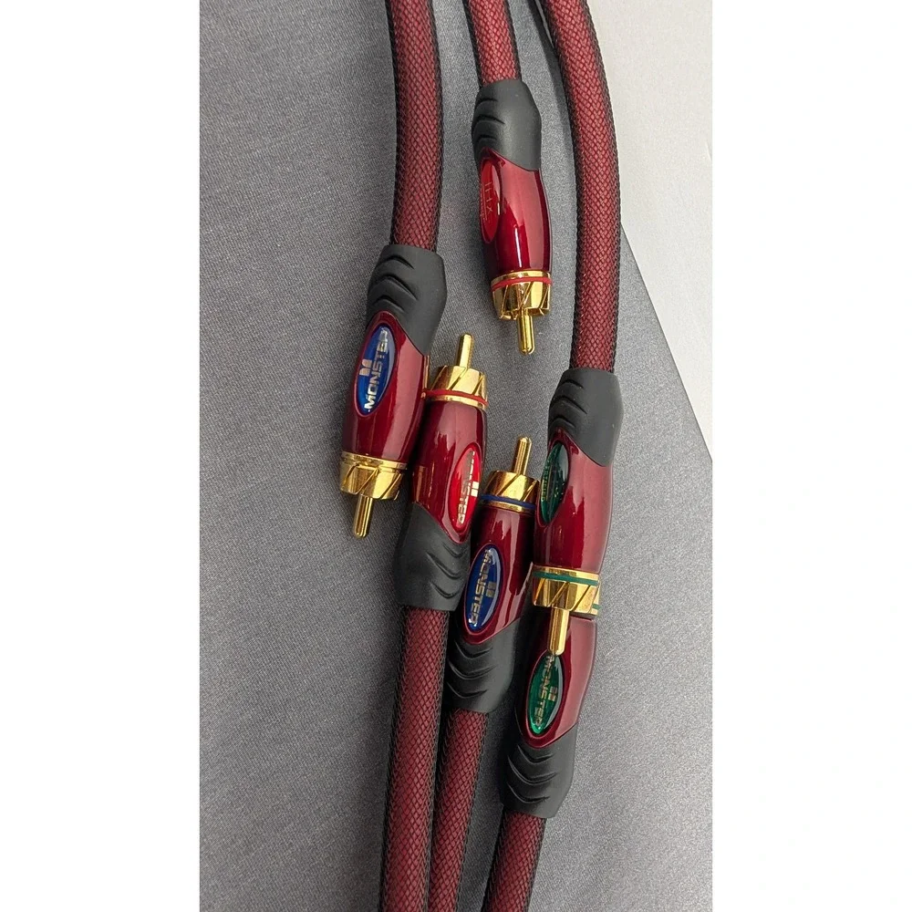 Monster Cable THX Certified Component Video Cable 3 RCA Red Braided Gold Plated